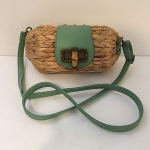 purse natural straw mini bag